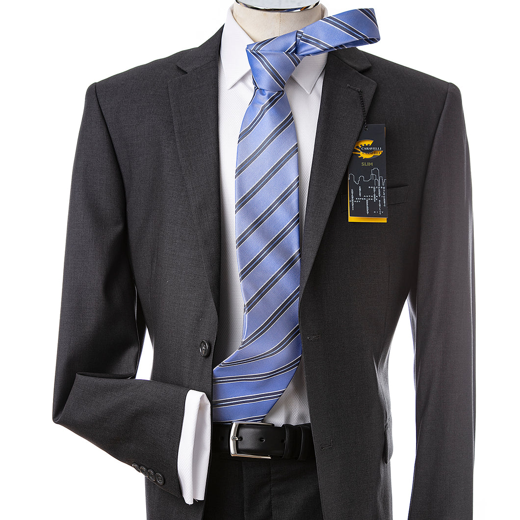 150's Poly Viscose Wool Feel Suit  3 Piece  |  Slim or Classic Cut